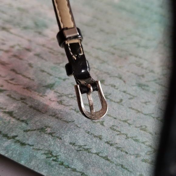 Relisted -Dee name bracelet moon star silver tone black strap buckle - Picture 12 of 15